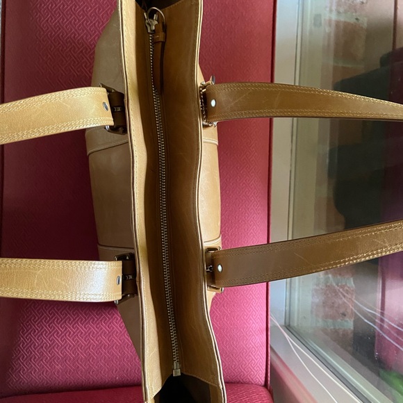 Coach X-Large Saddle Leather Book Bag Tote - Picture 7 of 14